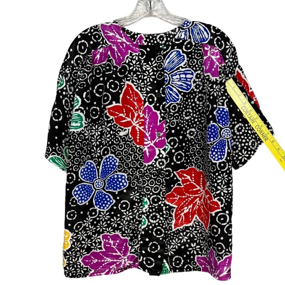 VINTAGE Women's Oscar de la Renta Expressions, Short Sleeve Button Up, Size 6 - Picture 5 of 6